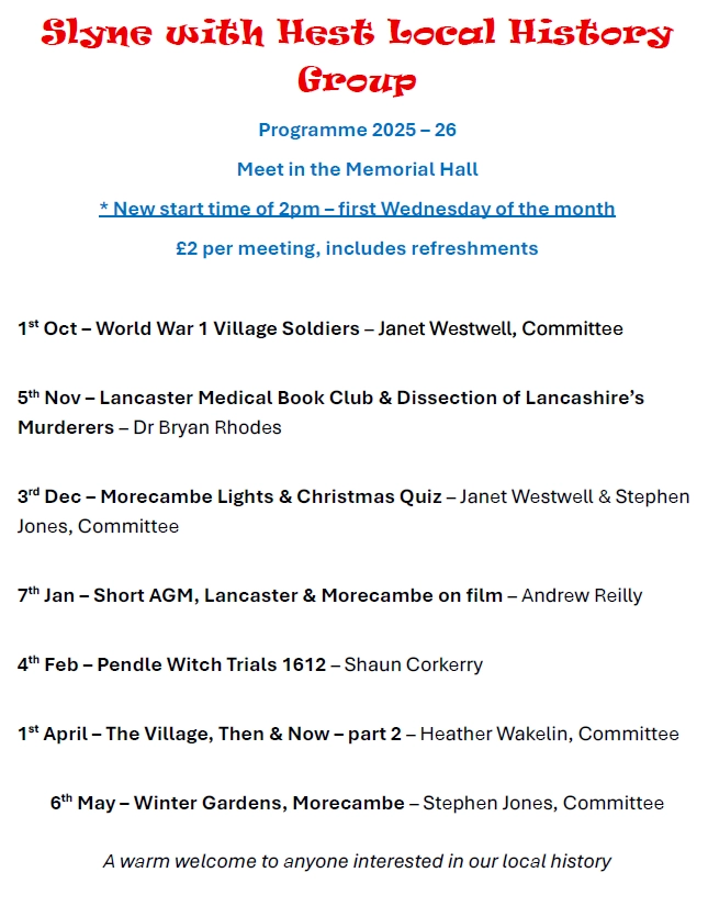 History Group Programme